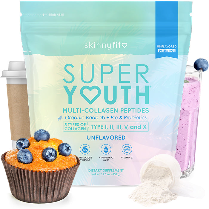SkinnyFit Super Youth Plus Multi-Collagen Peptides Unflavored Collagen NEW Skinny Fit Skinnyfit