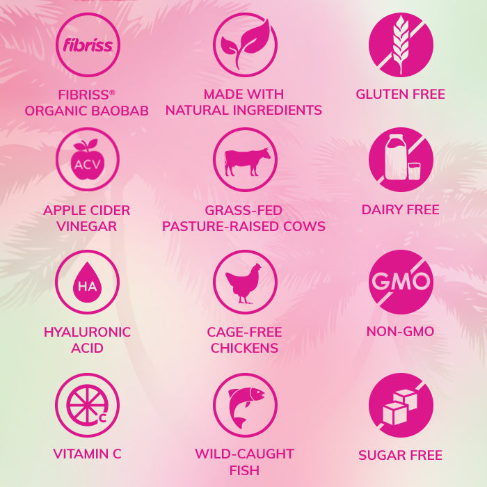 Skinnyfit - Super Youth Multi-Collagen Peptides + Organic Baobab and Probiotics - Strawberry Watermelon Flavor - Skinnyfit
